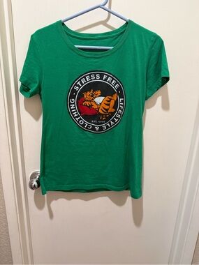 Hanes Green Graphic Tiger Tee